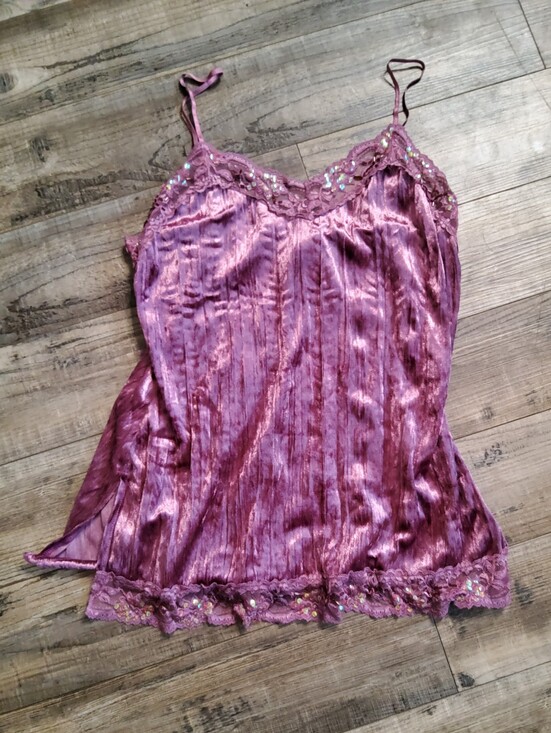 No Boundaries Tops - Velvet And Sequin Camisole